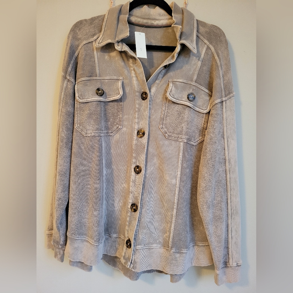 Pilcro By Anthropolgie Textured Shacket SizeS ( please read whole description)